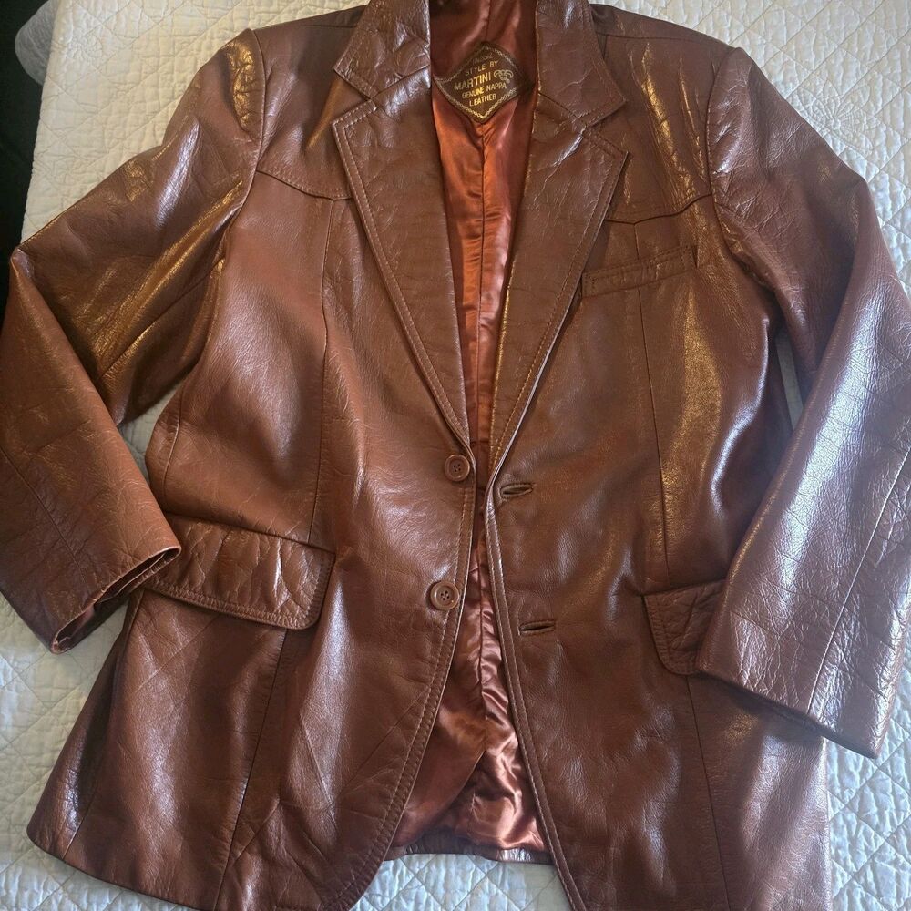 Martini Genuine Nappa Leather Jacket RN21512 Brown